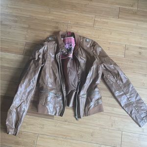 BNCI distressed leather jacket M